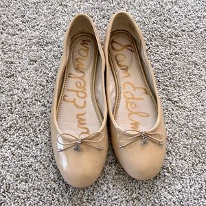 Sam Edelman Nude Patent Leather Flats